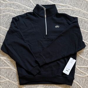 ALO Yoga accolade Black quarter zip Pullover Sweatshirt